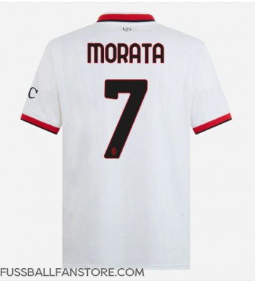 AC Milan Alvaro Morata #7 Replik Auswärtstrikot 2024-25 Kurzarm